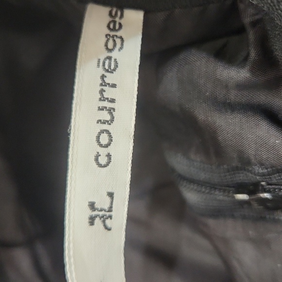 VINTAGE Courreges Paris Trousers, Black Worster Wool, France A, US Womens 4 - Picture 10 of 11